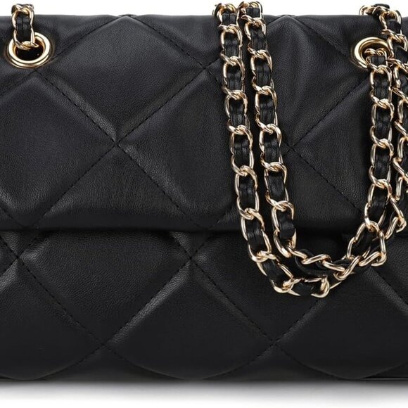 Quilted Crossbody Purses for Women Small Ladies Shoulder Bags with Chain Trendy - Picture 1 of 6